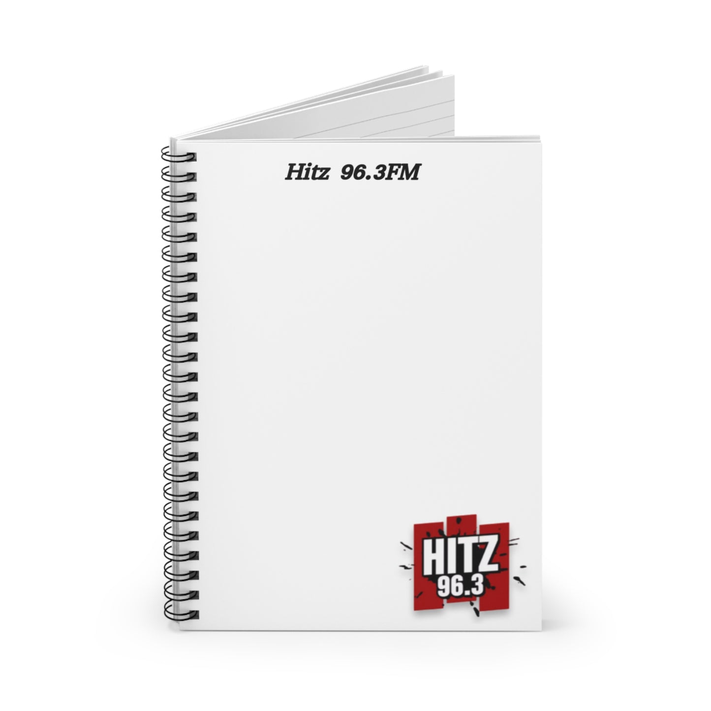 Hitz 96.3 (White) Spiral Notebook
