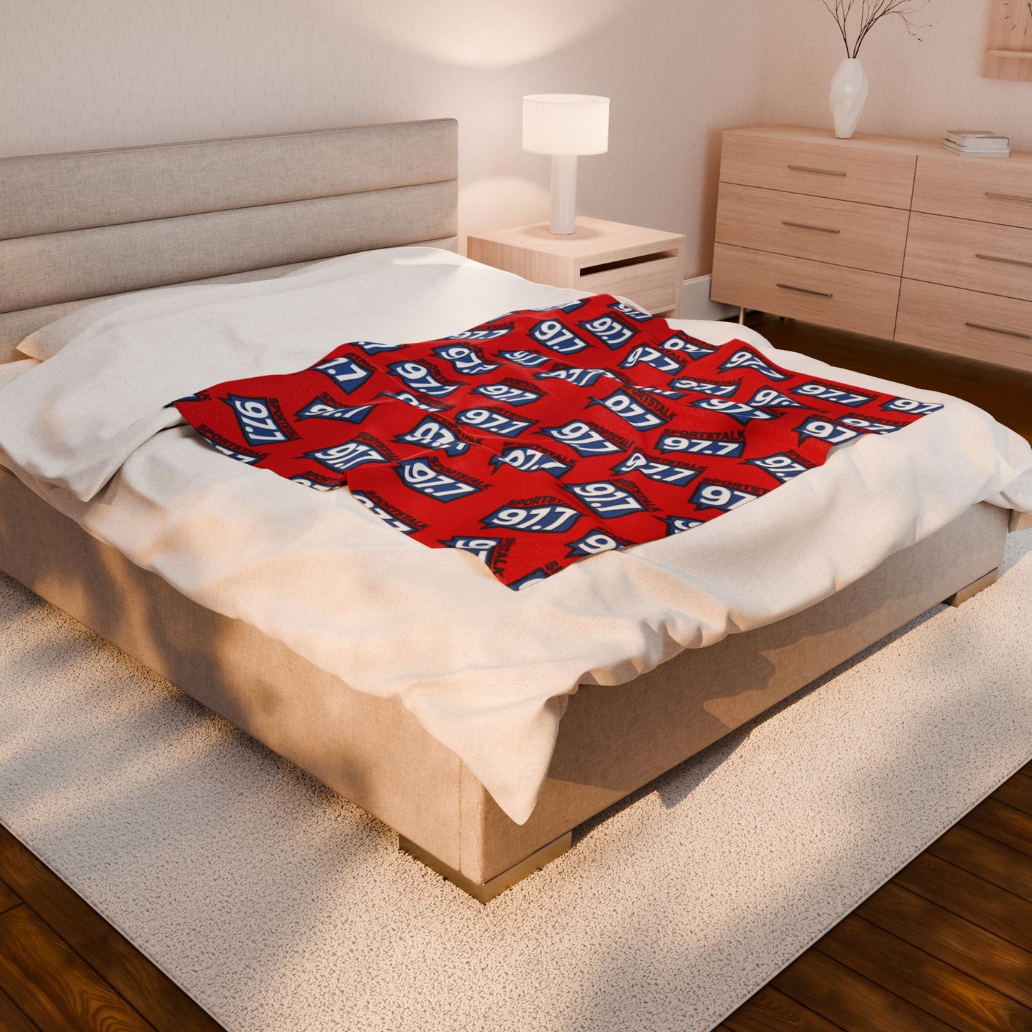 SportsTalk 97.7 Red Plush Blanket