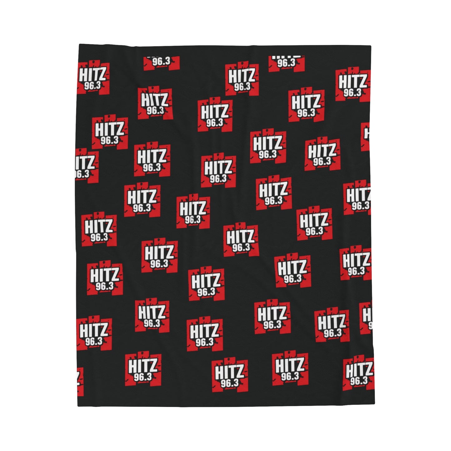Hitz 96.3 Black Plush Blanket