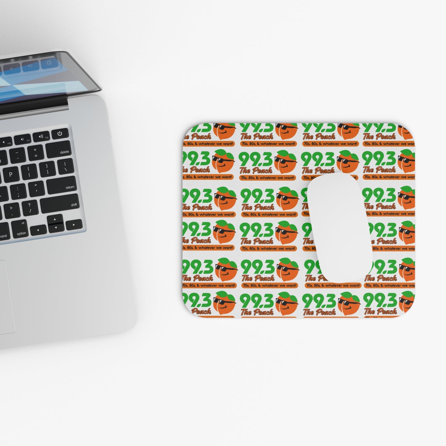 The Peach 99.3 White Mouse Pad