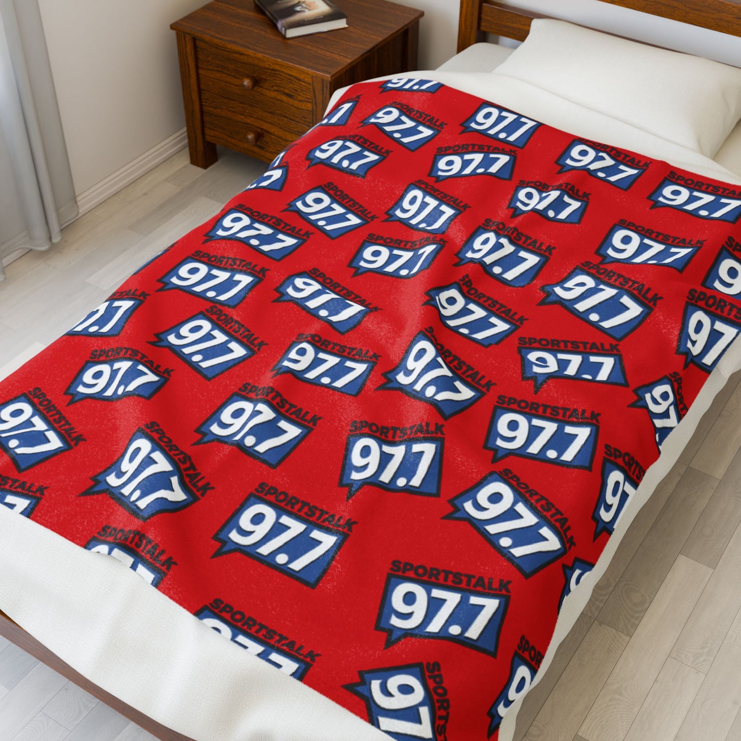 SportsTalk 97.7 Red Plush Blanket