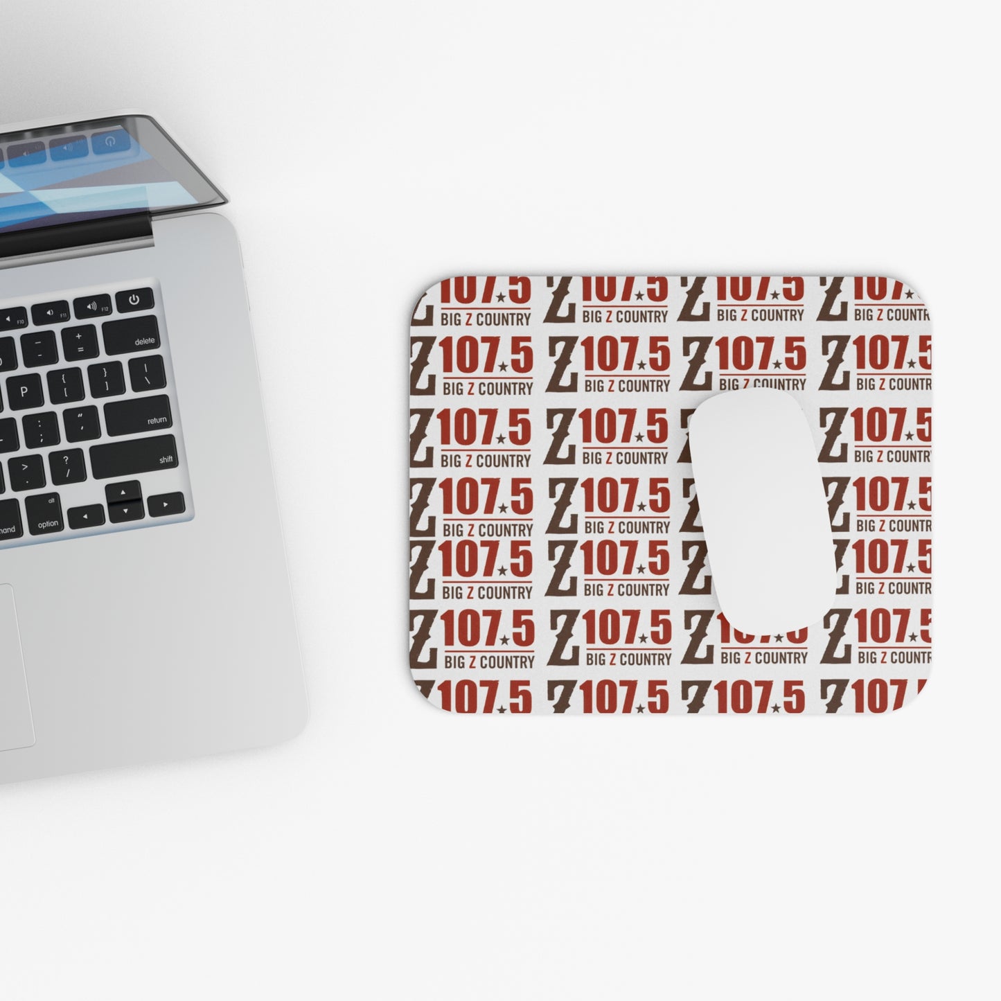 Z107.5 White Mouse Pad