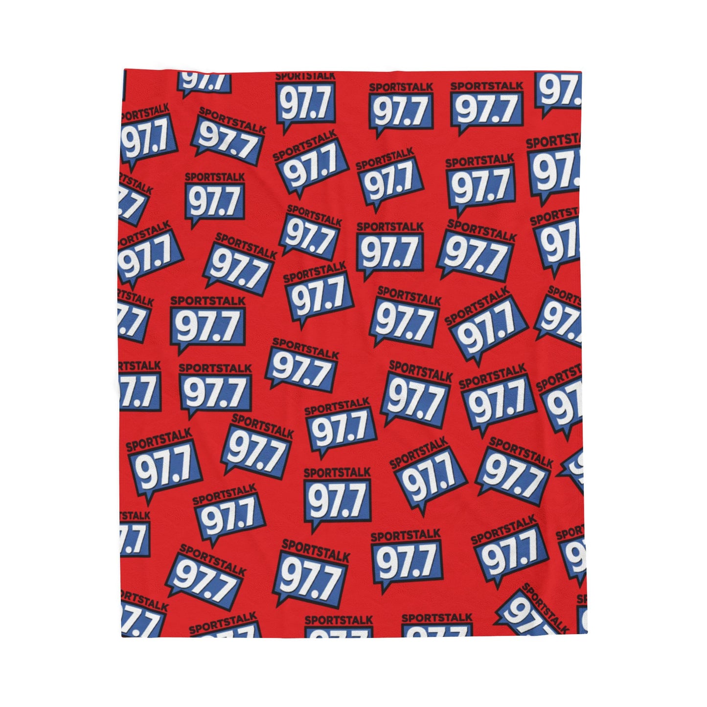 SportsTalk 97.7 Red Plush Blanket