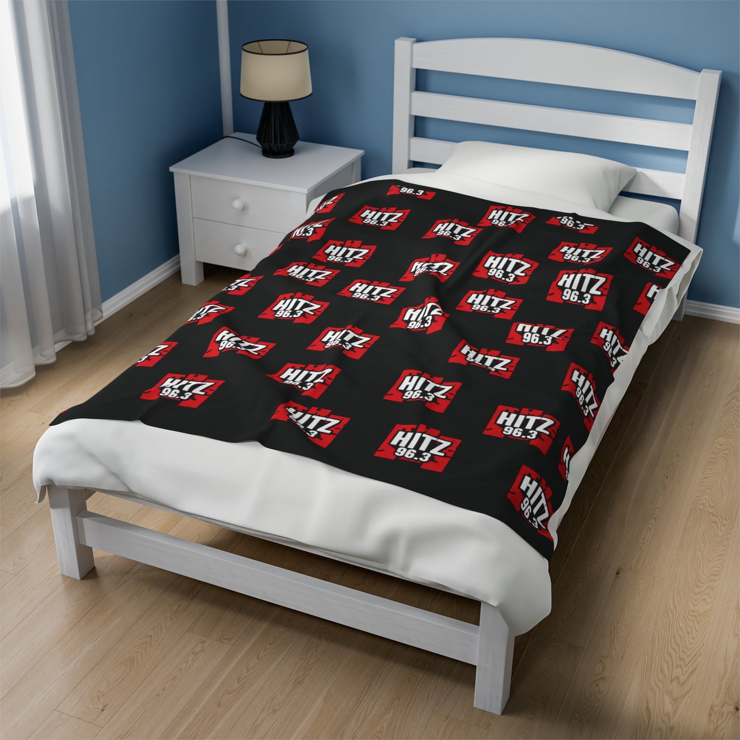 Hitz 96.3 Black Plush Blanket