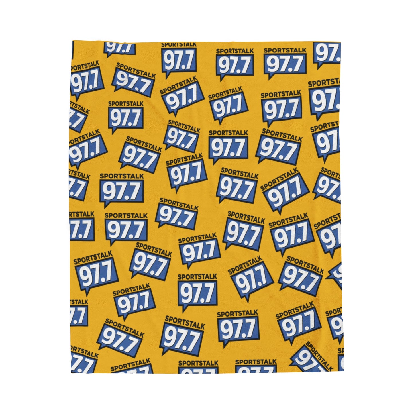 SportsTalk 97.7 Yellow Plush Blanket