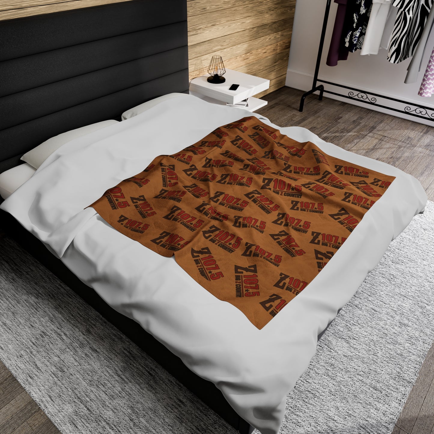 Big Z Country Light Brown Plush Blanket