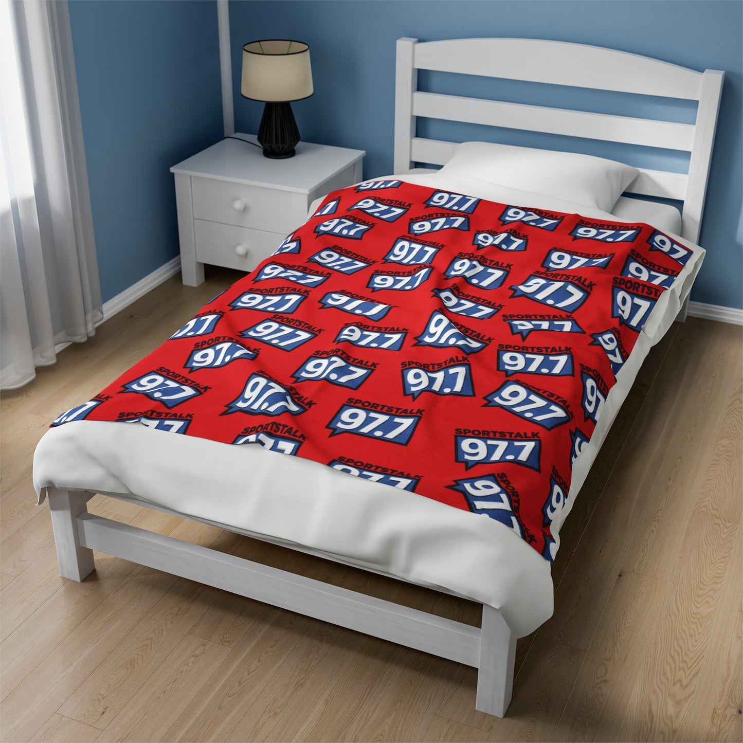 SportsTalk 97.7 Red Plush Blanket