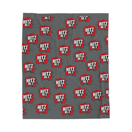 Hitz 96.3 Grey Plush Blanket