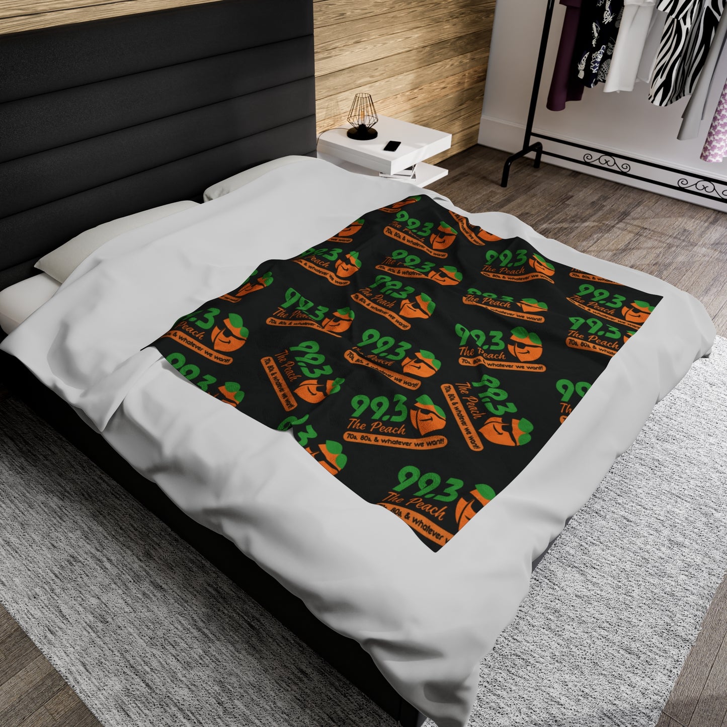 Black Peachy Comfort Plush Blanket
