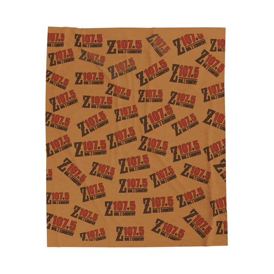 Big Z Country Light Brown Plush Blanket