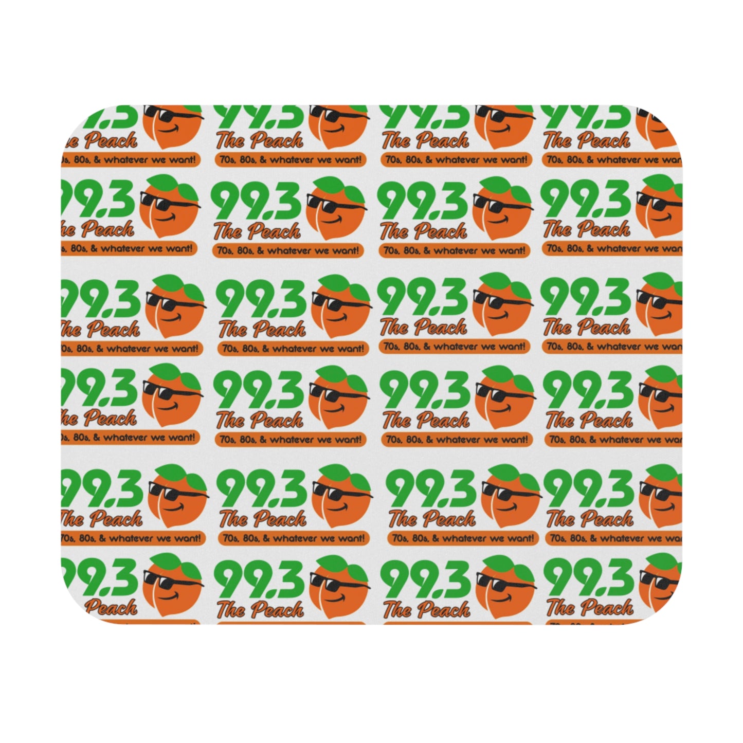 The Peach 99.3 White Mouse Pad