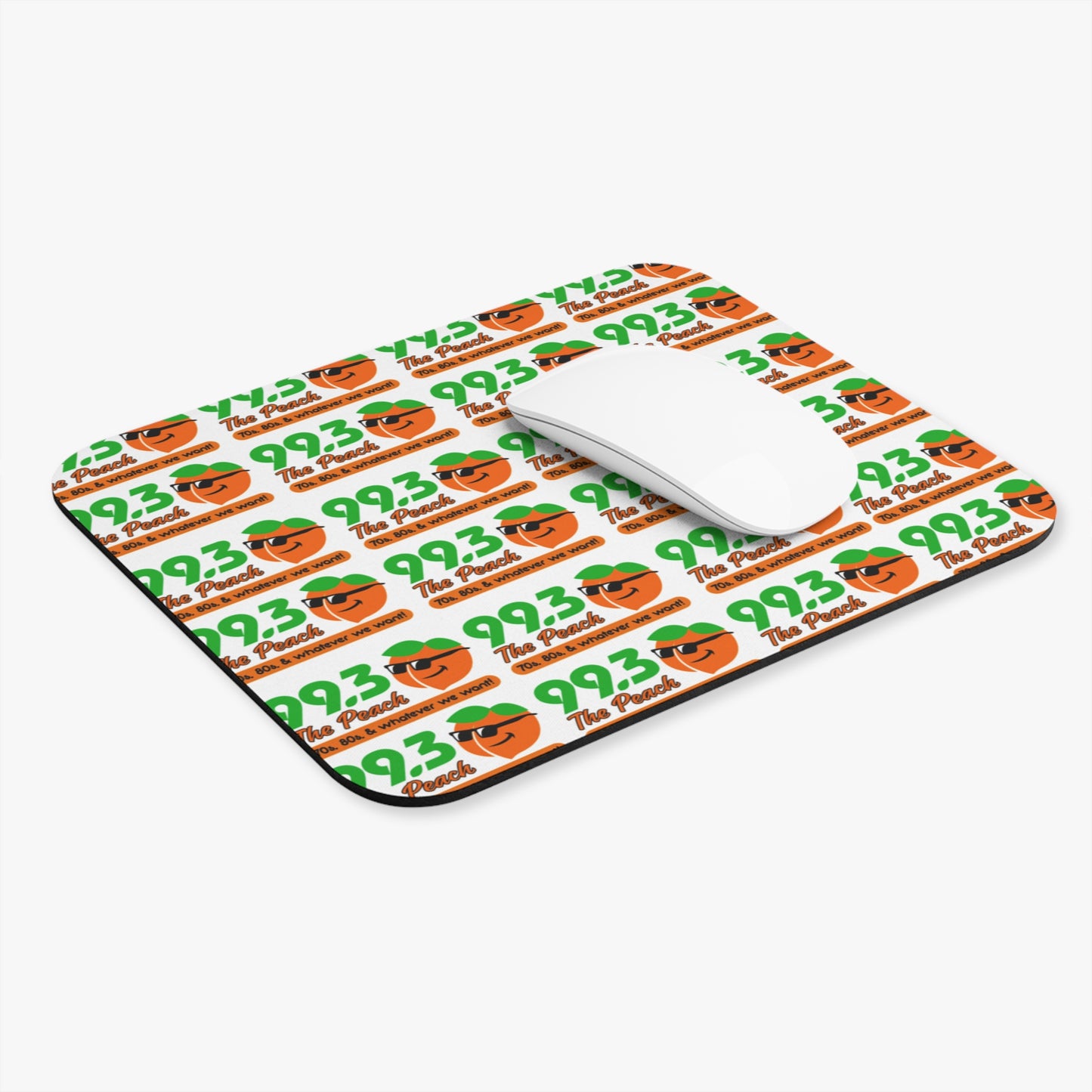 The Peach 99.3 White Mouse Pad