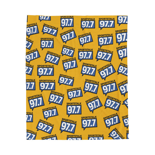 SportsTalk 97.7 Yellow Plush Blanket