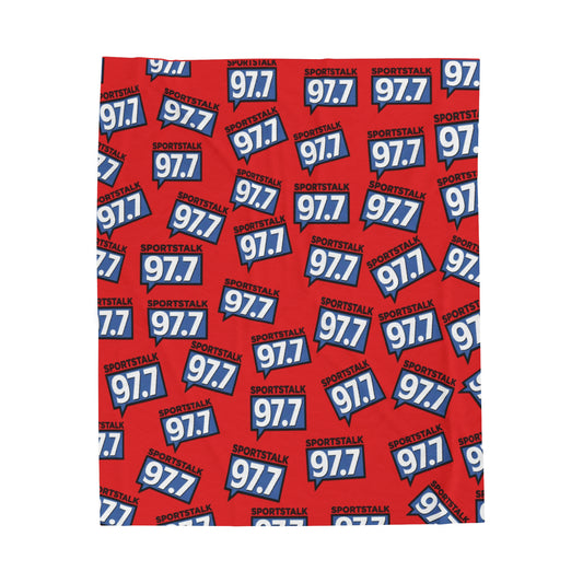 SportsTalk 97.7 Red Plush Blanket