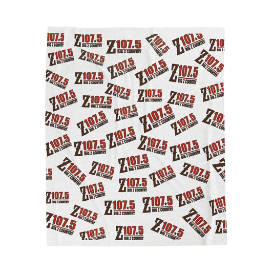 Big Z Country White Plush Blanket